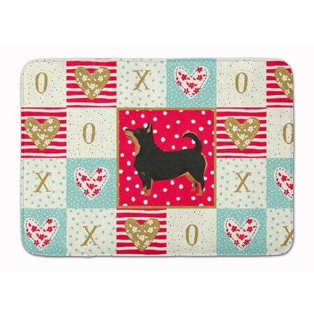 Carolines Treasures 19 x 27 in. Lancashire Terrier Love Machine Washable Memory Foam Mat CK5940RUG